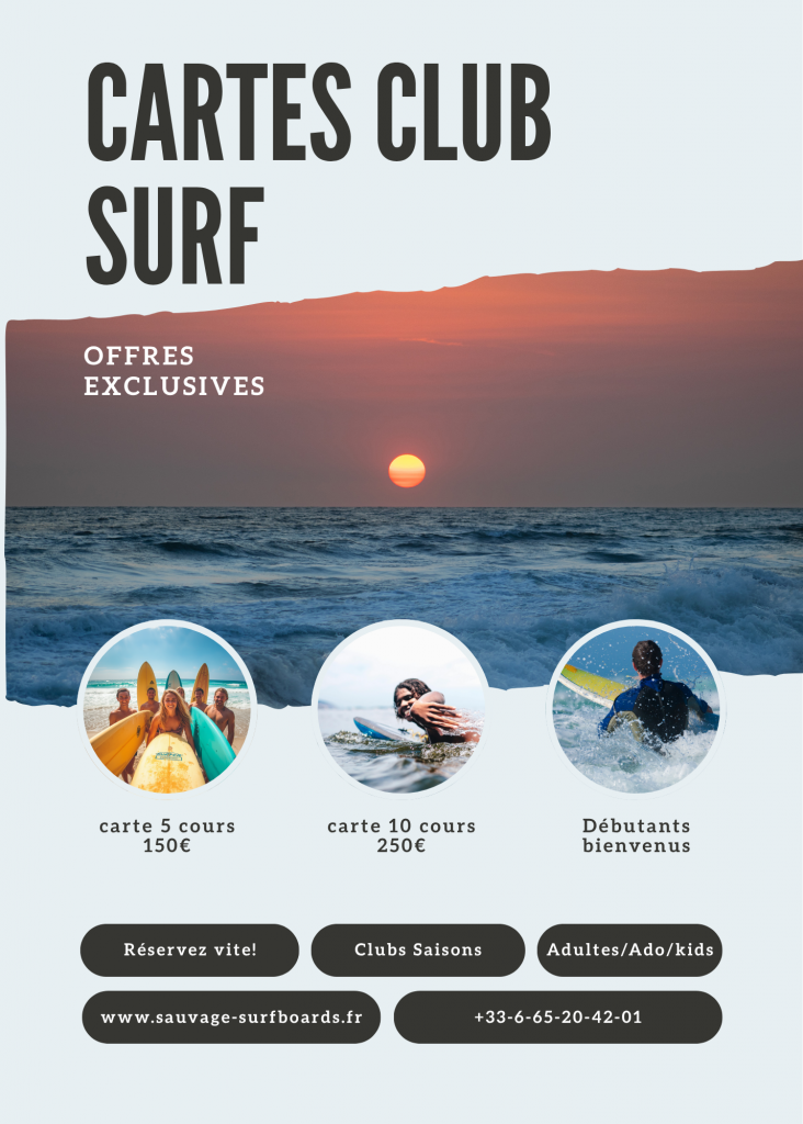 carte surf club Capbreton