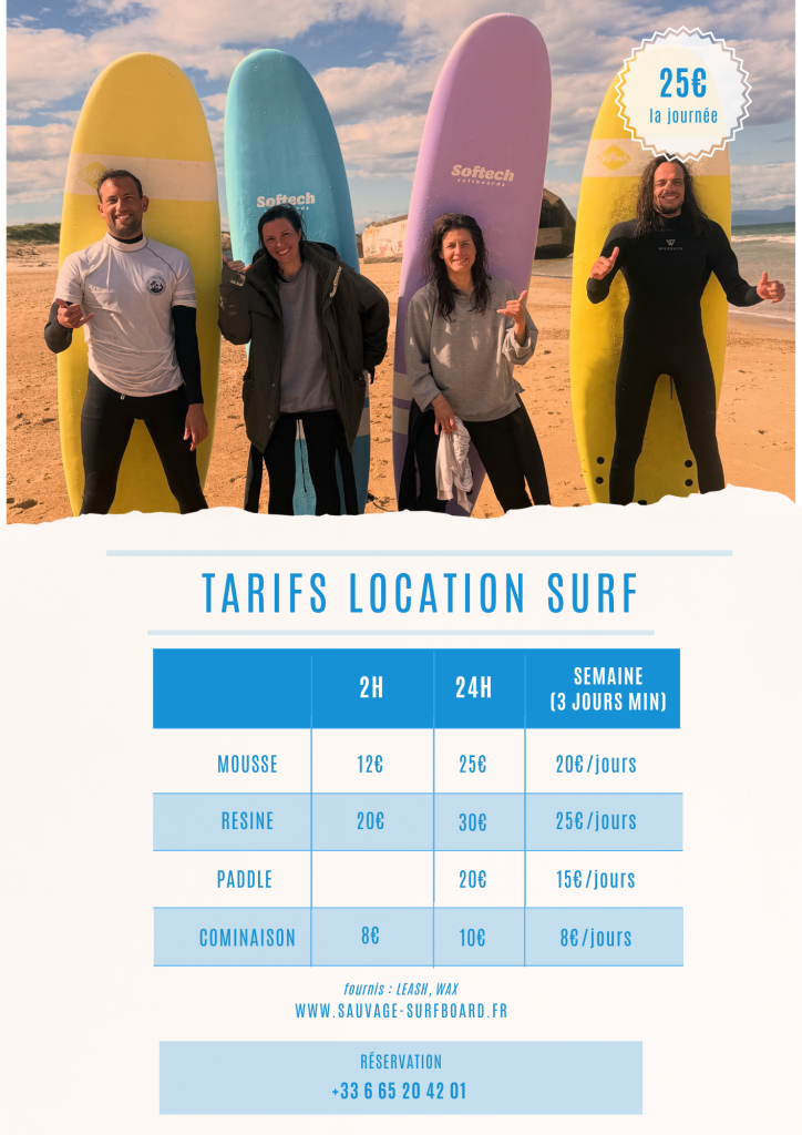 location surf Capbreton
